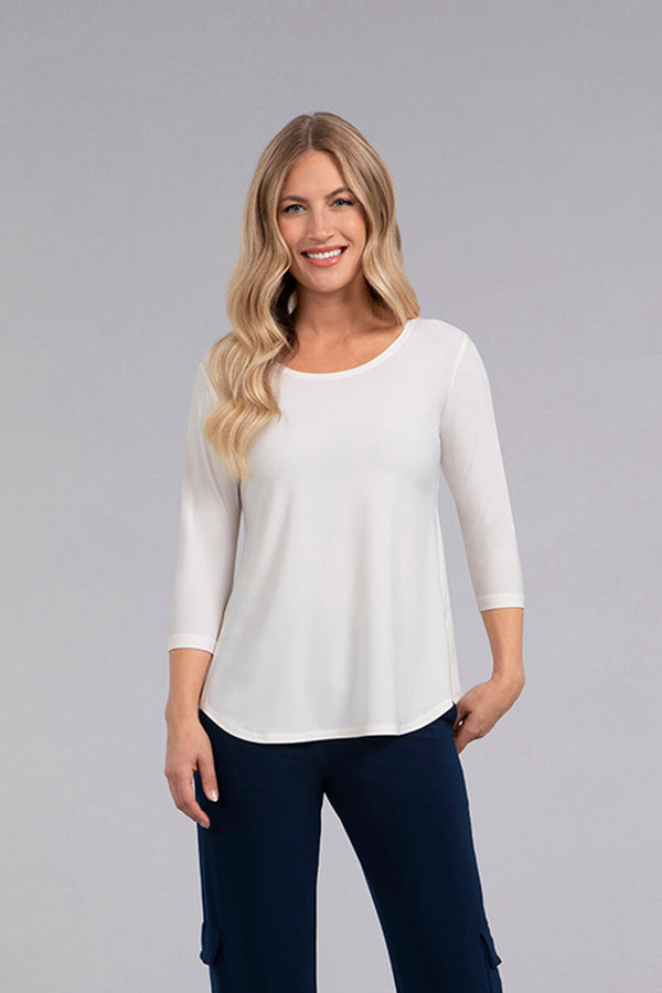Go To Classic T-shirt Relax 3/4 Sleeve | Ivory
