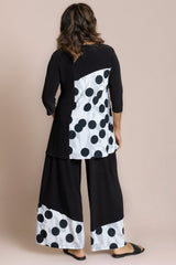 Go To Low Neck T, Blocked Print