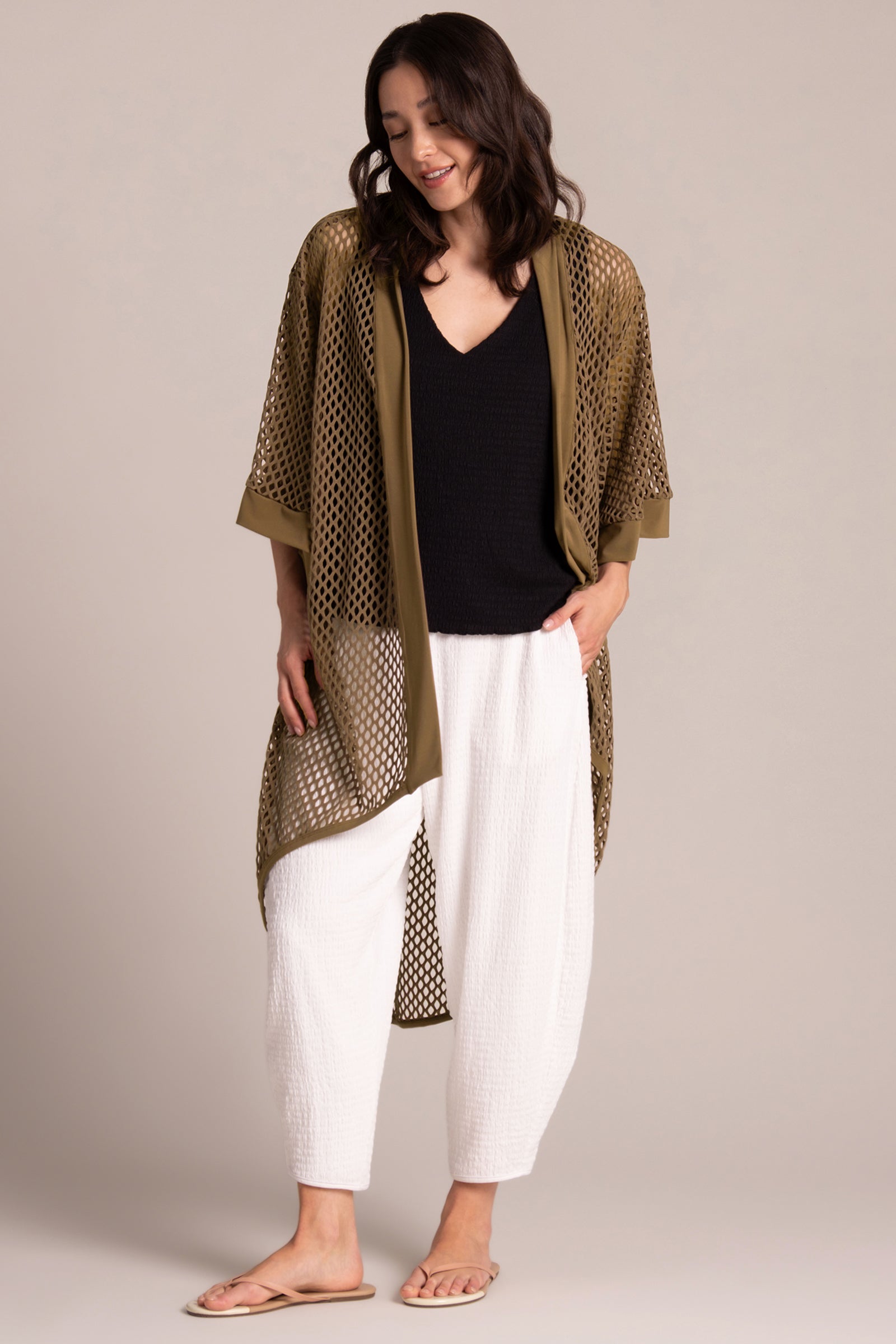 Honeycomb Kimono | Sepia | Sympli Honeycomb Kimono | Sepia | Sympli
