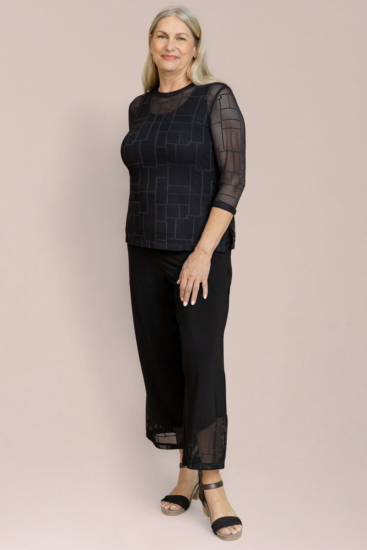 Honeycomb Mesh Everyday T, 3/4 slv