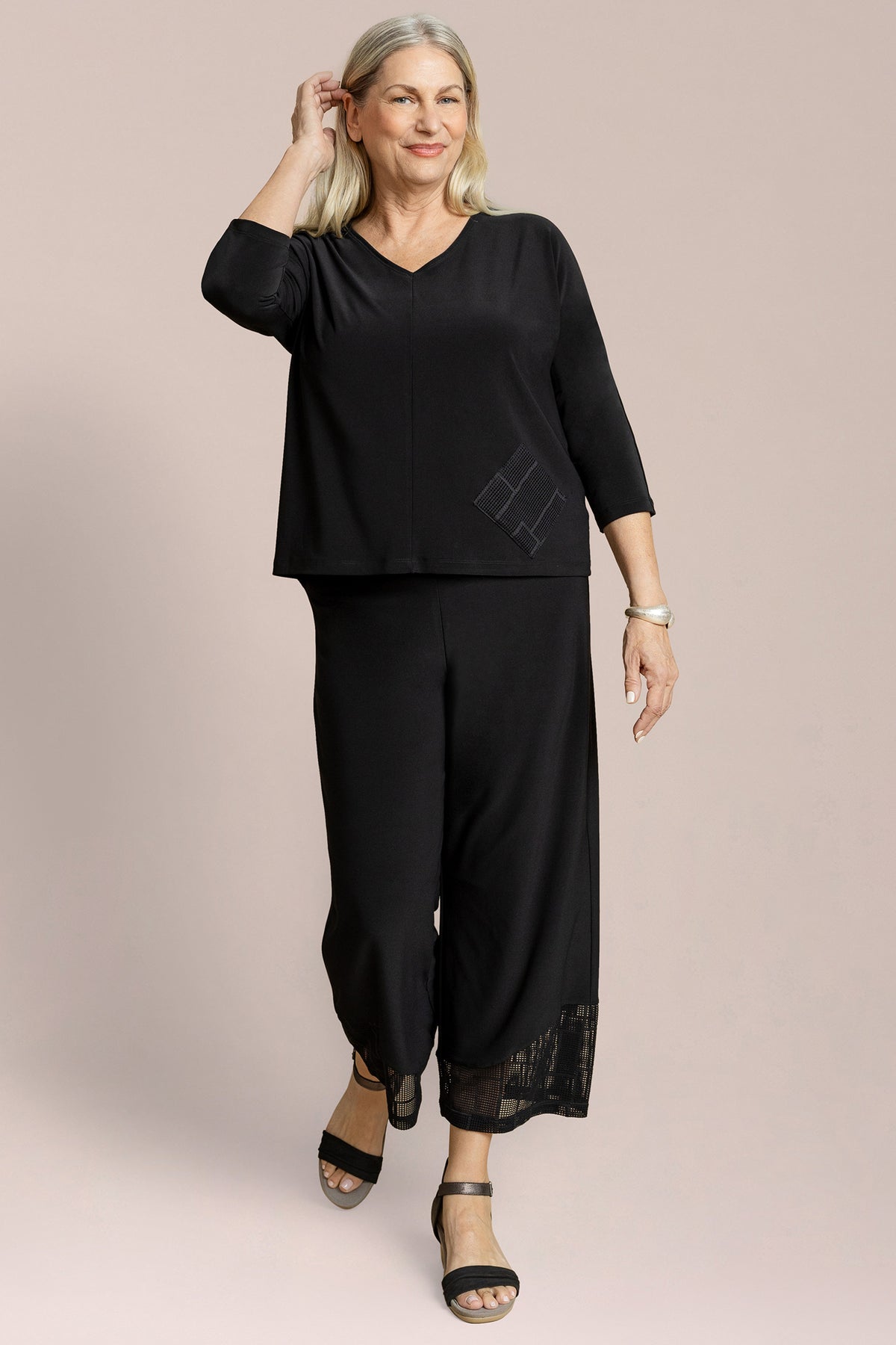 Honeycomb Mesh Mix Shadow Pant