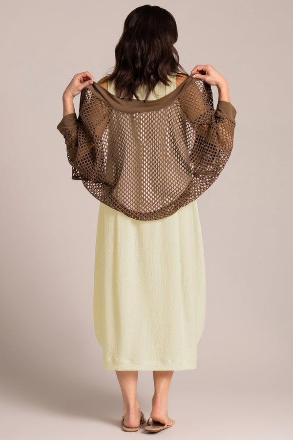 Honeycomb Shrug | Sepia