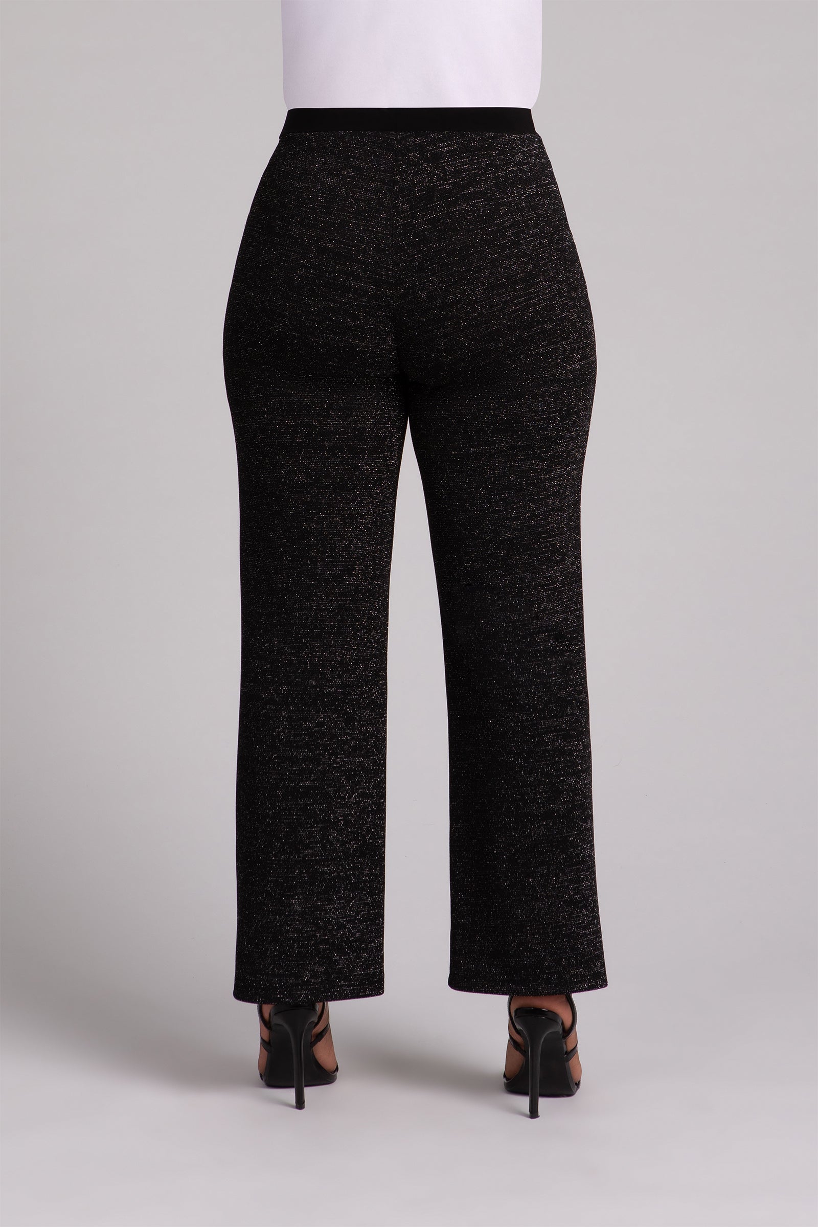 【楽天スーパーセール】 Metallic Pique Nu Straight Leg Pant | Black | Sympli パンツ