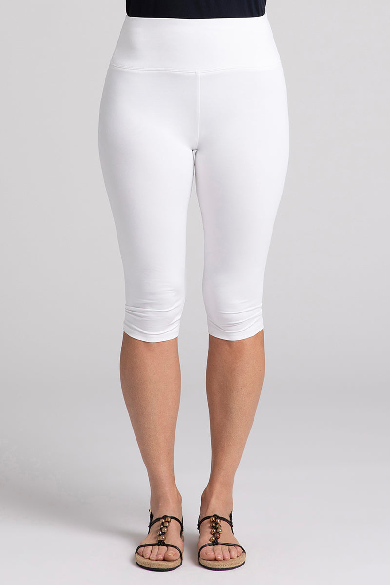 Nu Yoke Legging Capri | White | Sympli