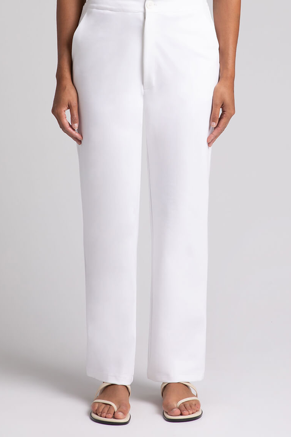 Ponte Expedition Stovepipe Trouser | White