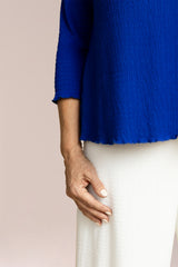 Pop V-Neck Top, 3/4 Slv