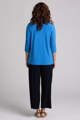 Revelry Top with Rusched Sleeve