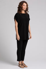 Revelry Tunic with Ruched Shoulder