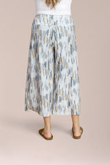 Side Slit Wide Capri, Print