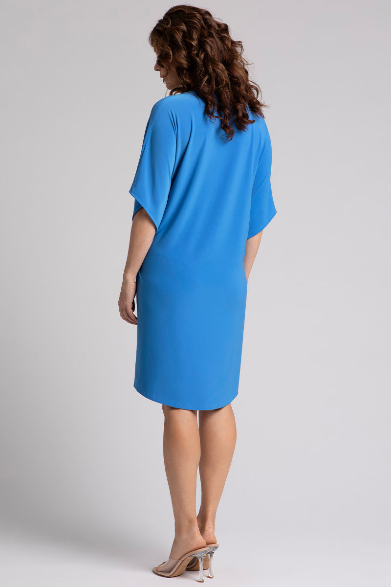 Slouchy V-Neck Dress with Tie