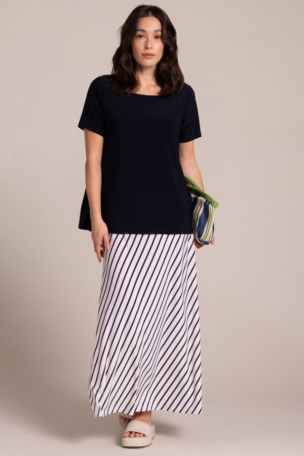 Soft Square Neck Top | Navy