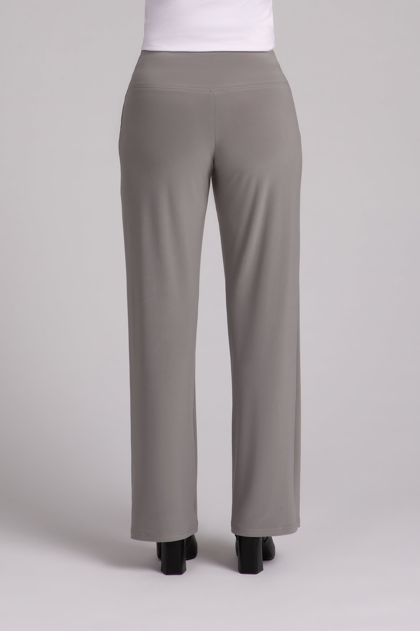 Straight Leg Pant with Yoke | Taupe | Sympli