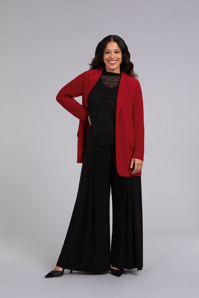 Erin London Ruched Red Open Blazer - Large – Le Prix Fashion & Consulting