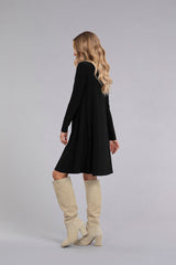 Turtle Neck Trapeze Dress