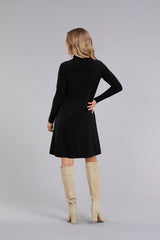 Turtle Neck Trapeze Dress
