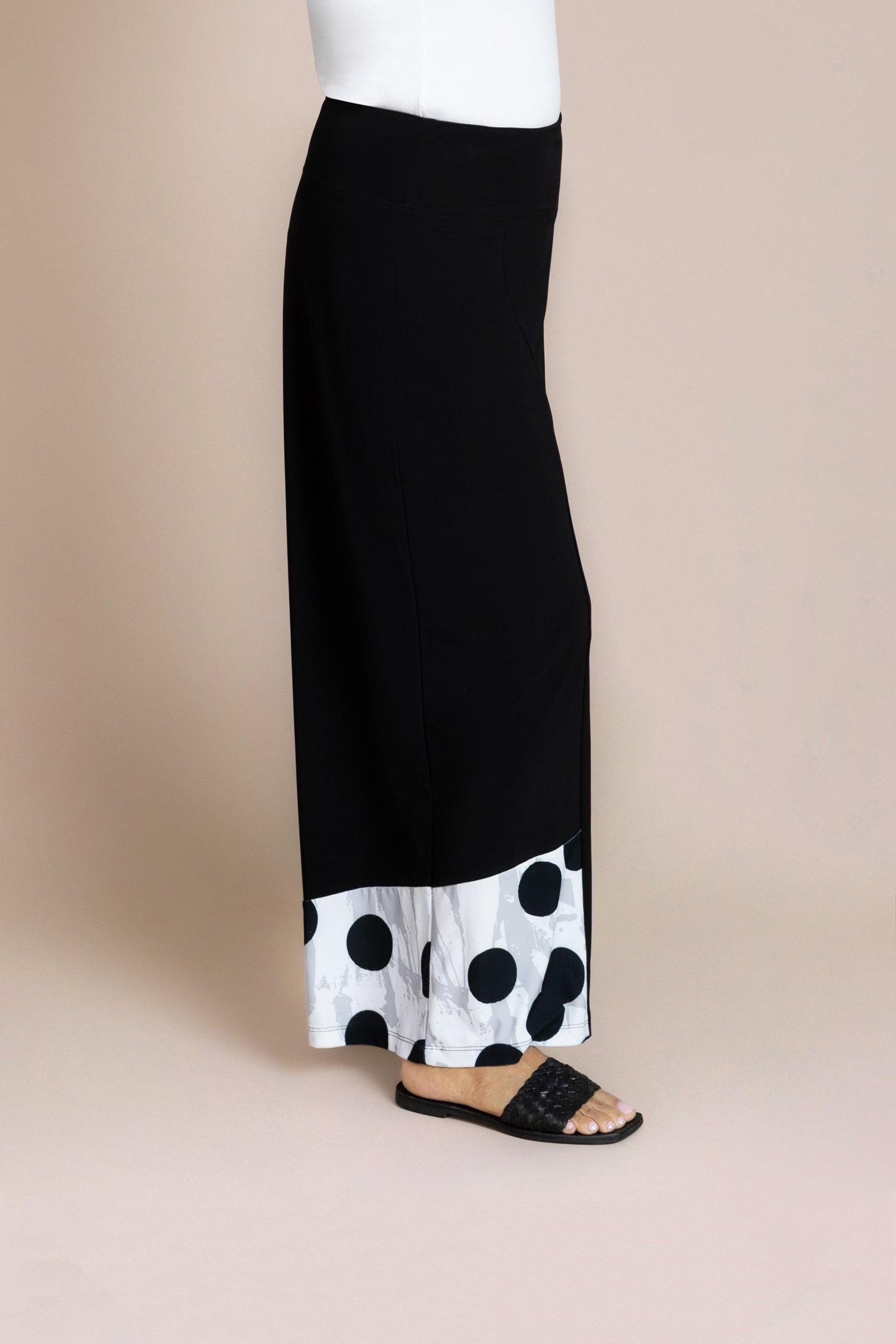 Wide Leg Crop,  Blocked Print