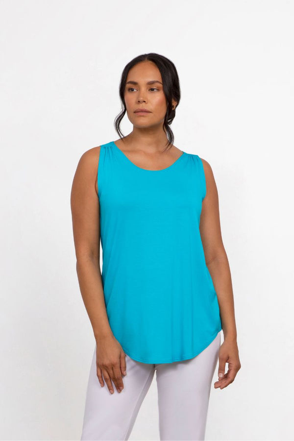 Bamboo Gather Tank | Turquoise