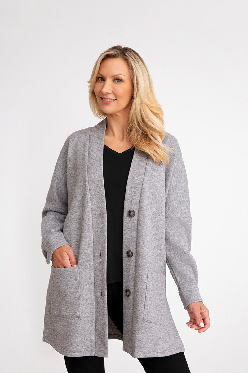 Cozy grey cardigan sale