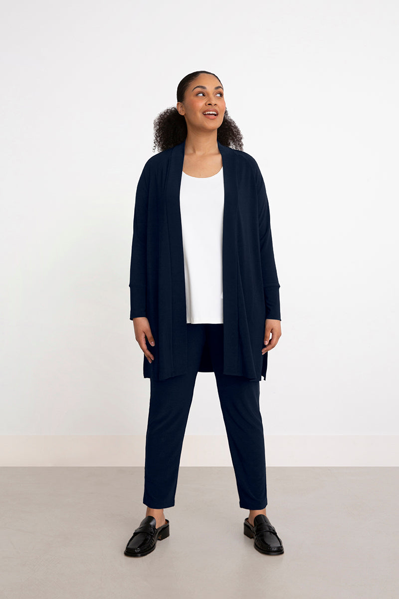 Navy blue cardigan outlet plus size