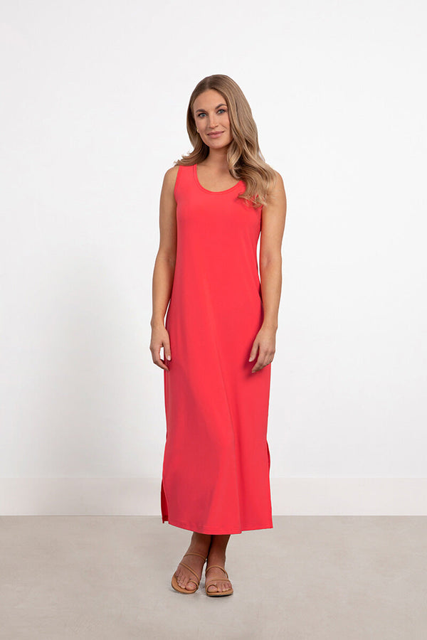 Go To Sleeveless Slit Dress | Cantaloupe